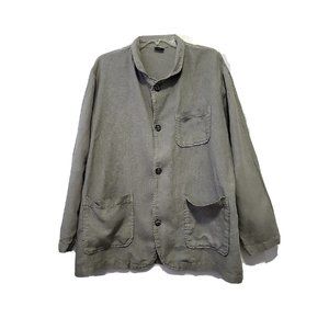 CP Shades Linen Blazer Green Oversized Small